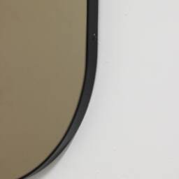 Capsula??? Capsule Shape Bronze Tinted Contemporary Mirror With Black Frame - thumbnail 4