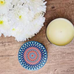 Candles - Scented Candles- Gift in Decorative Box, Mediterranean Patterns , Housewarming Gift, Wedding Meditation, For Her - thumbnail 3