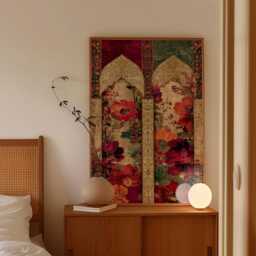 Persian Floral Arch Poster, Ornate Tapestry-style Art Print - thumbnail 2
