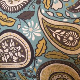 Teal Paisley Pillow, Blue Green Cushion, Country French Throw, Cottage Sham - 18x18 - thumbnail 3