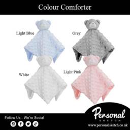 Personalised Embroidery Comforter, Newborn Gift - Baby Teddy Bear - thumbnail 2
