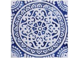 Blue Mandala Tile Coastal Outdoor Wall Art - 20cm/7.9 - thumbnail 1
