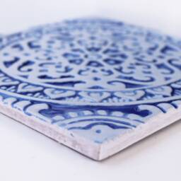 Blue Mandala Tile Coastal Outdoor Wall Art - 20cm/7.9 - thumbnail 2