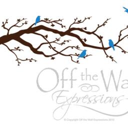 Contemporary Cherry Blossom Branch With Birds Vinyl Decal, Modern Wall Art, Nursery Bedroom, Floral Decor - thumbnail 2