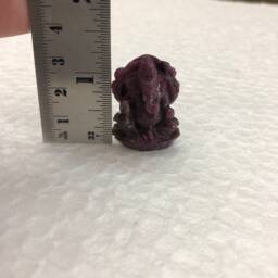 Ruby Ganesha Statue, Small Gemstone Idol - thumbnail 3