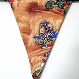 Motorcross/Speedway Motorbike Fabric Bunting - Double-Sided 12 Flags 3 Metres - thumbnail 3
