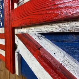 Dual Usa British Hybrid Wood Flag Wall Hanging - thumbnail 4
