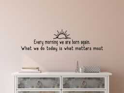 Buddha Quote Wall Decal - Art - Quote - Today Is A Gift - New Day - thumbnail 1