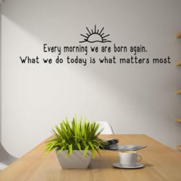 Buddha Quote Wall Decal - Art - Quote - Today Is A Gift - New Day - thumbnail 2