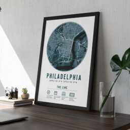 Philadelphia Eagles The Linc Stadium Map Print Unique Framed Gift - For Him Dad Brother Granddad Uncle American Football Poster Decor - thumbnail 3