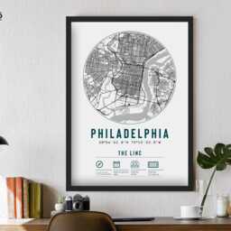 Philadelphia Eagles The Linc Stadium Map Print Unique Framed Gift - For Him Dad Brother Granddad Uncle American Football Poster Decor - thumbnail 2