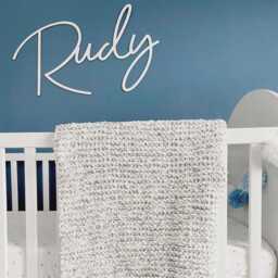 Name Sign - Wooden Name For Nursery 80cm Scribble Font Kids Wall Sign Home Decor Extra Large Art Decoration - thumbnail 2