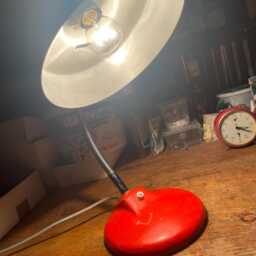 Vintage Orange Szarvasi Hungarian Desk Lamp From Early 1970S, Space Age Design - thumbnail 4