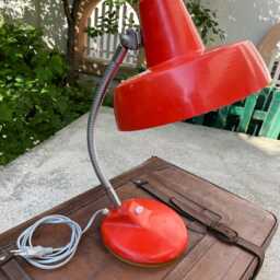 Vintage Orange Szarvasi Hungarian Desk Lamp From Early 1970S, Space Age Design - thumbnail 2