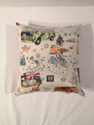 Australian Made Cushion, Retro Style, Hippies & Combi Vans, Cushion Cover - thumbnail 1