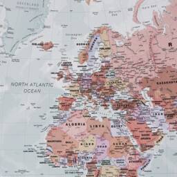 Wall Map Art World Executive - Home Decor, Bedroom, Push Pin Map, World Gift For Him, Her, Living Room, Free Shipping - thumbnail 2