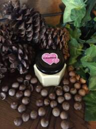 Sandalwood Handmade Hand Poured 4 Oz Soy Candle in Glass Hexagon Jar With Black Metal Lid - thumbnail 1