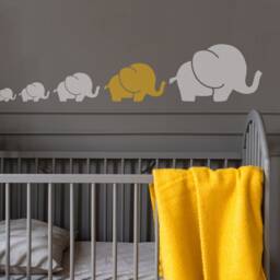 Elephant Wall Stencil Set Reusable Diy Kids Room Decor - thumbnail 3