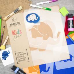 Elephant Wall Stencil Set Reusable Diy Kids Room Decor - thumbnail 2