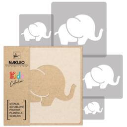 Elephant Wall Stencil Set Reusable Diy Kids Room Decor - thumbnail 1