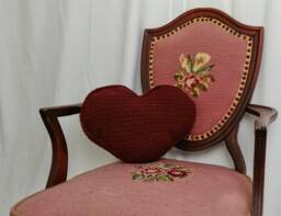 Crochet Heart Accent Pillow - thumbnail 1