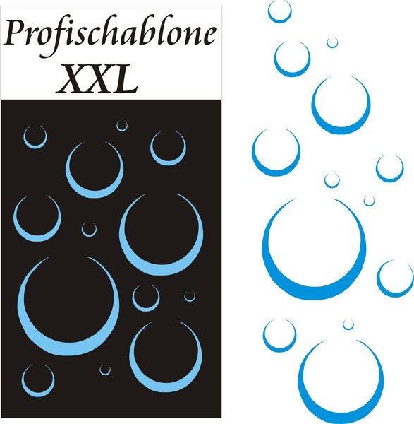 Wall Stencil, Painting Decorative Wall Decor, Surface Motif, Stencils, Stencil Painting, - Xxl Soap Bubbles
