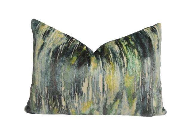 Clarke & - Umbra Peacock Sumptuous Designer Velvet Cushion Cover Throw Pillow Home Decor - image 1