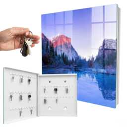 The Magic Of Landscape Wall Mounted Key Cabinet, Blue Industrial Box, Photographic Landscapes, For Lovers Nature & Silence - thumbnail 2