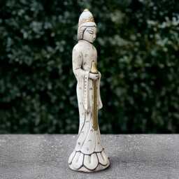 Outdoor Chinese Woman Sculpture Concrete Elegant Oriental Lady Statue Stone Ornament Cement Buddha Decoration Handmade Asian Art - thumbnail 2