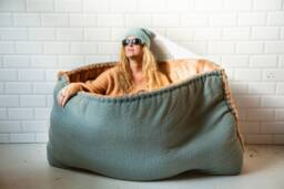 Pre-Order Teddy Floof For People - Escape Den Cuddle Cave Dog Bed Humans Floor Pillow Lounge People Pocket