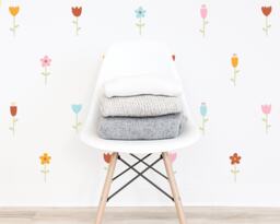 Flower Wall Decals - Daisy Stickers, Floral Nursery Decor, Kids Room Art, Removable Decor - thumbnail 1