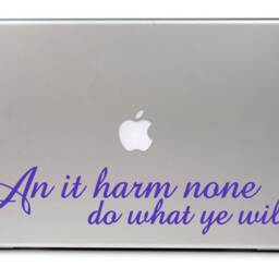 Wiccan Rede Vinyl Wall Art, Pagan Decal, An It Harm None, Witches Decor - thumbnail 3