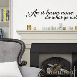 Wiccan Rede Vinyl Wall Art, Pagan Decal, An It Harm None, Witches Decor - thumbnail 2