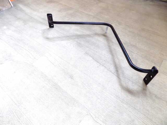 Handcrafted Wrought Iron L-Shaped Door Curtain Rail, Matt Black Finish, UK Made - image 1
