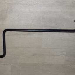 Handcrafted Wrought Iron L-Shaped Door Curtain Rail, Matt Black Finish, UK Made - thumbnail 3