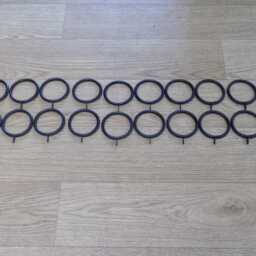 Chelsea's Door Curtain Rail Set-Up, L-Shaped Wrought Iron - Forged Steel Handcrafted in UK + Free Fitting Kit - thumbnail 4