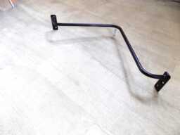 Chelsea's Door Curtain Rail Set-Up, L-Shaped Wrought Iron - Forged Steel Handcrafted in UK + Free Fitting Kit