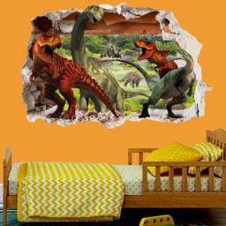 Jungle Forest Dinosaurs Wall Sticker Mural Poster Decal Room Office Nursery Decor Id632 - thumbnail 2