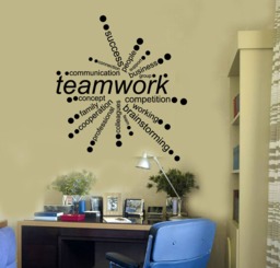 Teamwork Vinyl Wall Decal Office Space Inspirational Words Business Stickers Mural - #2548Di - thumbnail 1