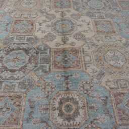 8'2x10'0 Afghan Farmhouse Rug, Luxury Handmade Medallion Wool Large White Brand New Kazak Design Rug Bedroom Living Room D??cor - thumbnail 3