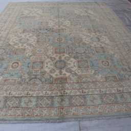 8'2x10'0 Afghan Farmhouse Rug, Luxury Handmade Medallion Wool Large White Brand New Kazak Design Rug Bedroom Living Room D??cor - thumbnail 2