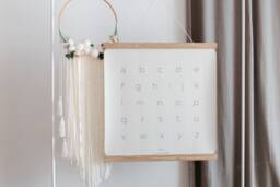 Lowercase Letters, Alphabet Hanging Canvas, Nursery Wall Hanging, Poster - thumbnail 1