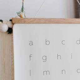 Lowercase Letters, Alphabet Hanging Canvas, Nursery Wall Hanging, Poster - thumbnail 2