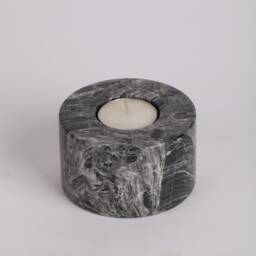 Handmade Nero Picasso Marble Candlestick Black & White Candle Holder