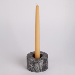 Handmade Nero Picasso Marble Candlestick Black & White Candle Holder - thumbnail 2