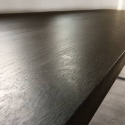 Minimalist Natural Oak Dining/Writing Table Basic Black. Top-Quality Black Steel Frame. Solid Wood Dark Desk. Scandinavian Style Furniture - thumbnail 3