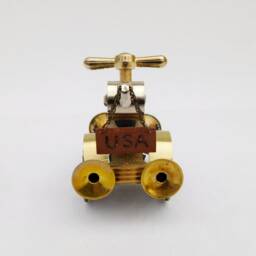 steampunk Model Car Sculpture - Automobile Metal Vehicle - thumbnail 4