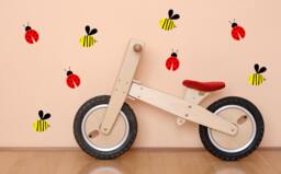 Ladybug & Bee Set-Vinyl Decal - Nursery Decor Children Stickers Childrens Wall - thumbnail 1