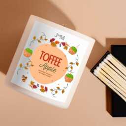 Toffee Apple Autumnal Candle. Autumn Scented Decor Candle For Home - thumbnail 2
