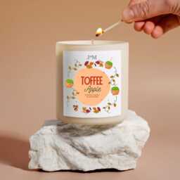 Toffee Apple Autumnal Candle. Autumn Scented Decor Candle For Home